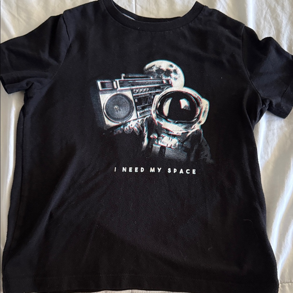 Old Navy Black Astronaut Graphic Kids T-Shirt